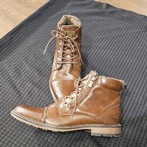 Guess, Samwell Cap Toe, Lace Up, Brown Boots, Size 10.5